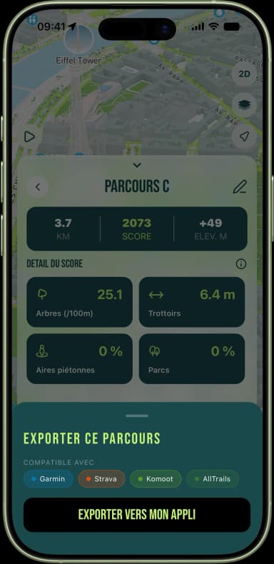 Export d'un parcours de running en fichier GPX vers Garmin, Strava, Komoot ou AllTrails